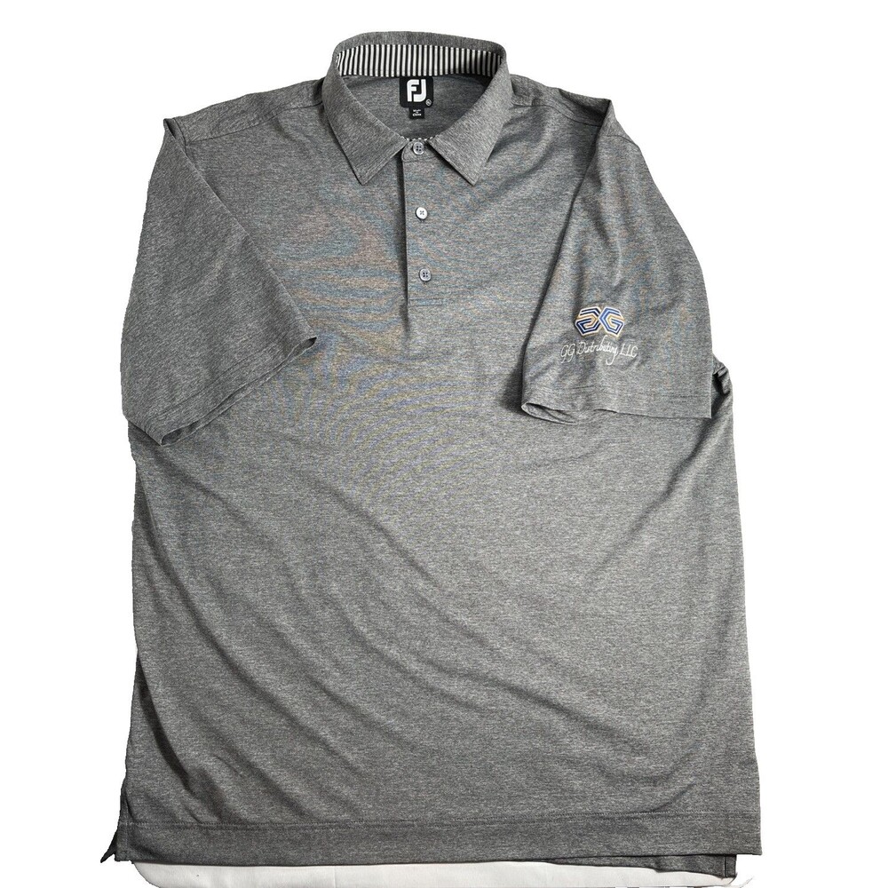 FJ Grey Polo Shirt Men's XL GG Distributing LLC Logo Embroidered